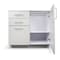 Adiroffice Kitchen Cabinet with 3-Drawers, 1-Door, Ready to Assemble Base in Grey 36 in width ADI902-B-36-N-GRY - alternate 7